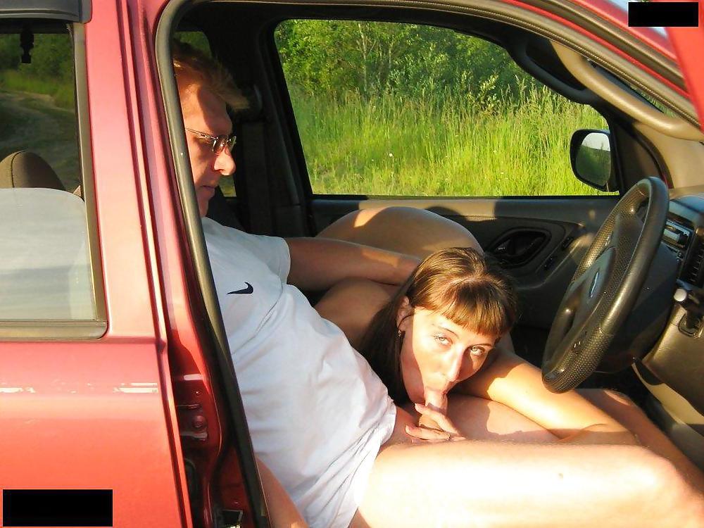 24P Naked tits in the car.