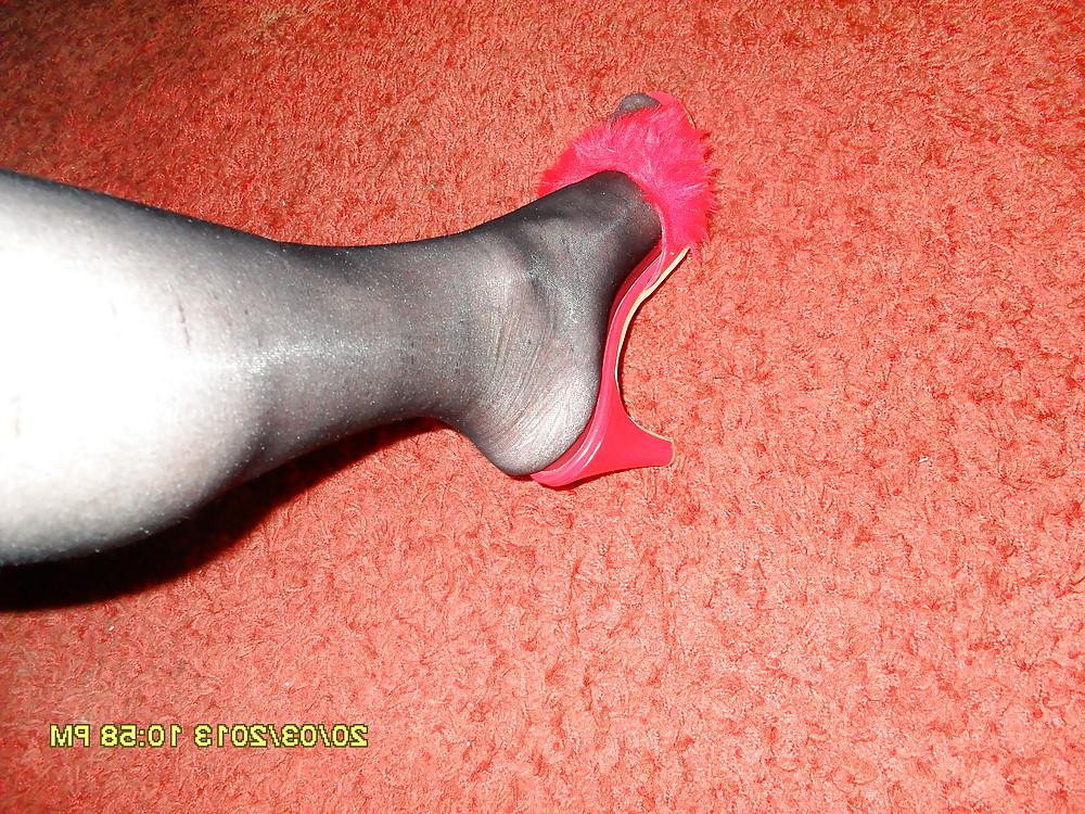 22P Ruby Allen -Red Nightdoll on slippers.