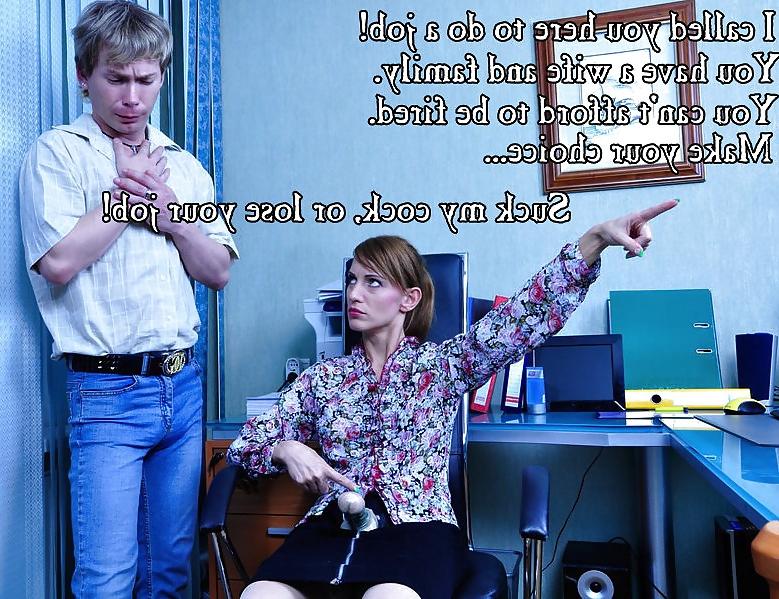 21P Caption Blackmail Strapon