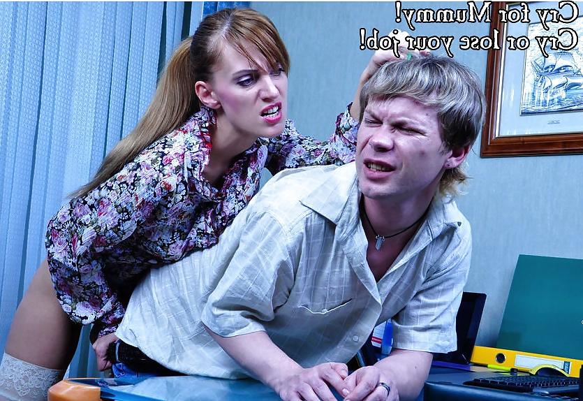 21P Caption Blackmail Strapon