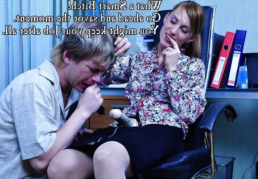 21P Caption Blackmail Strapon