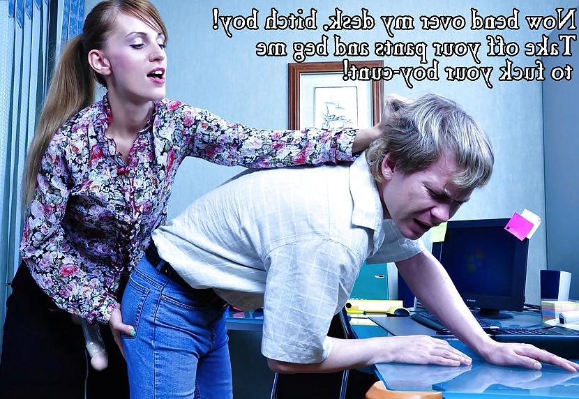 21P Caption Blackmail Strapon