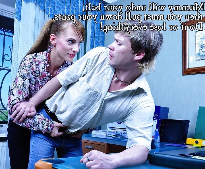 21P Caption Blackmail Strapon