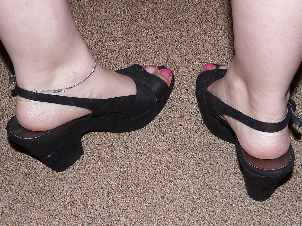 21P Wifes sandals wedges heels pink nails