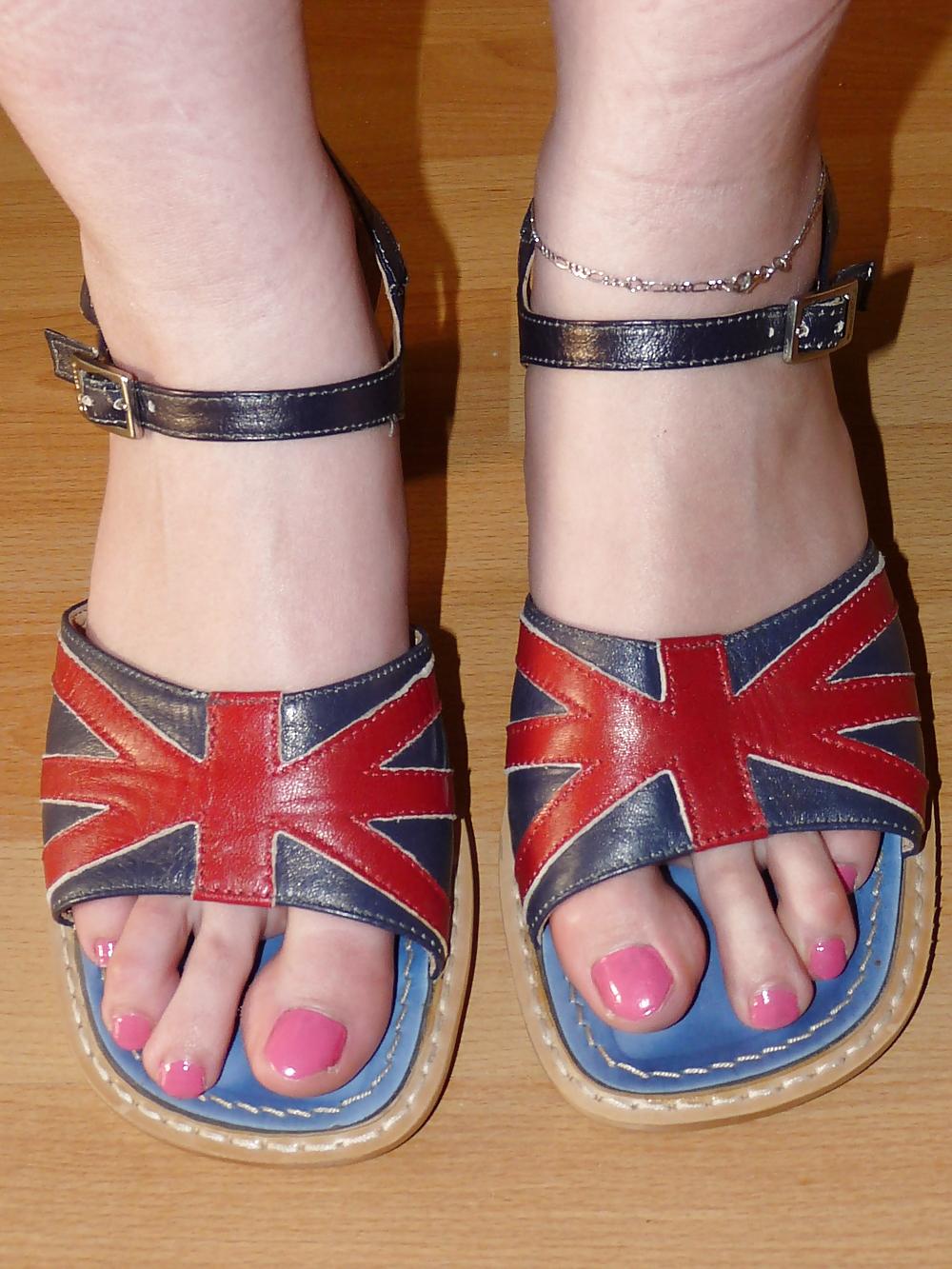 21P Wifes sandals wedges heels pink nails
