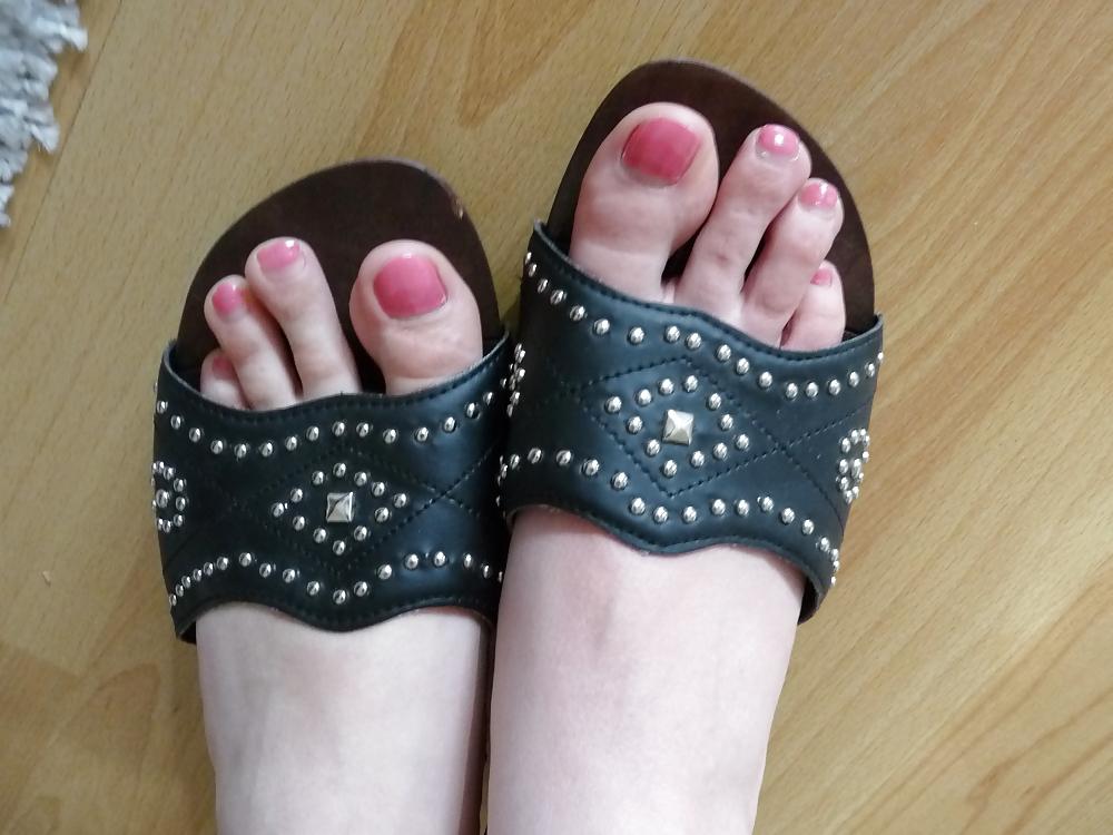 21P Wifes sandals wedges heels pink nails