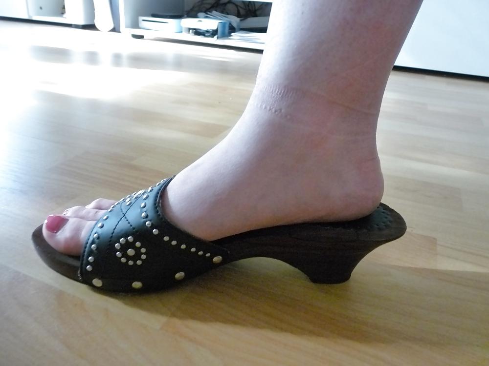 21P Wifes sandals wedges heels pink nails