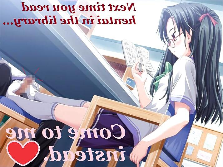 25P Hentai with Captions 3! Theme: Horny under the table.