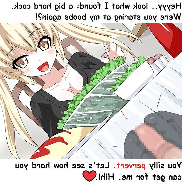 25P Hentai with Captions 3! Theme: Horny under the table.