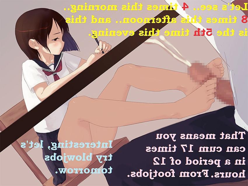 25P Hentai with Captions 3! Theme: Horny under the table.
