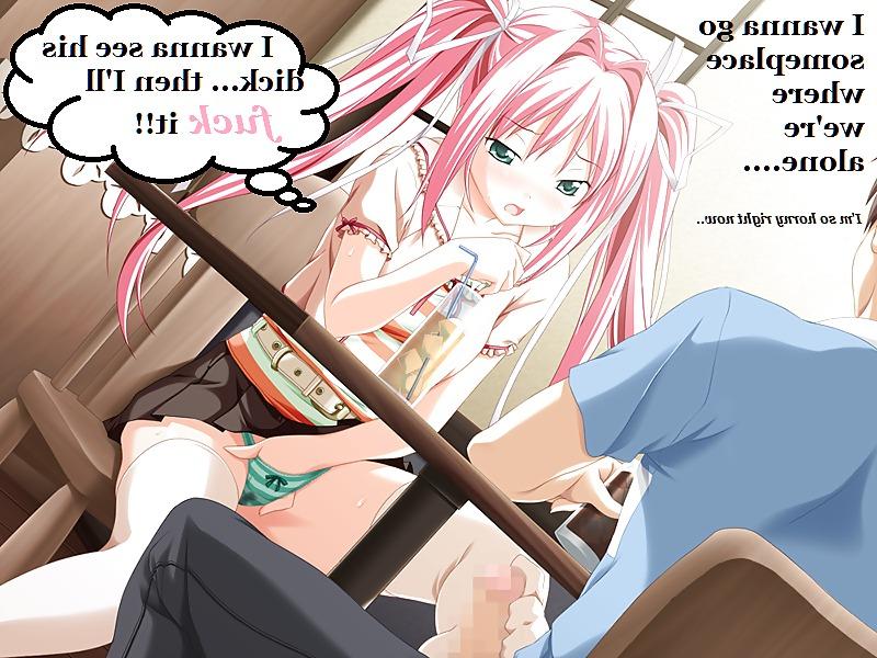 25P Hentai with Captions 3! Theme: Horny under the table.