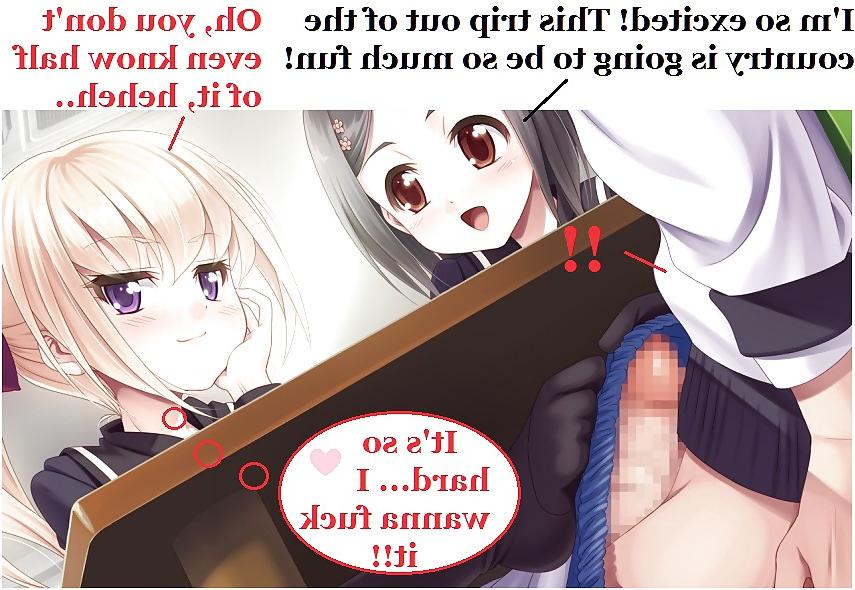 25P Hentai with Captions 3! Theme: Horny under the table.
