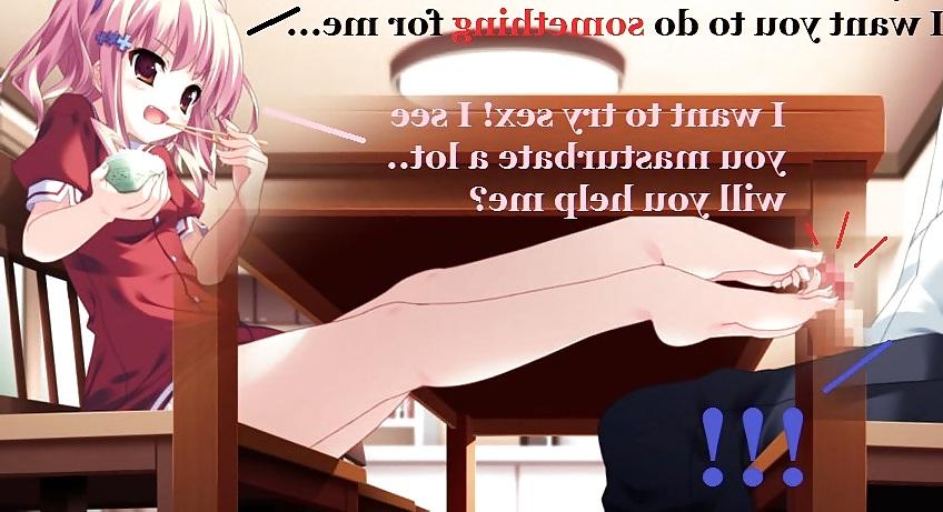 25P Hentai with Captions 3! Theme: Horny under the table.