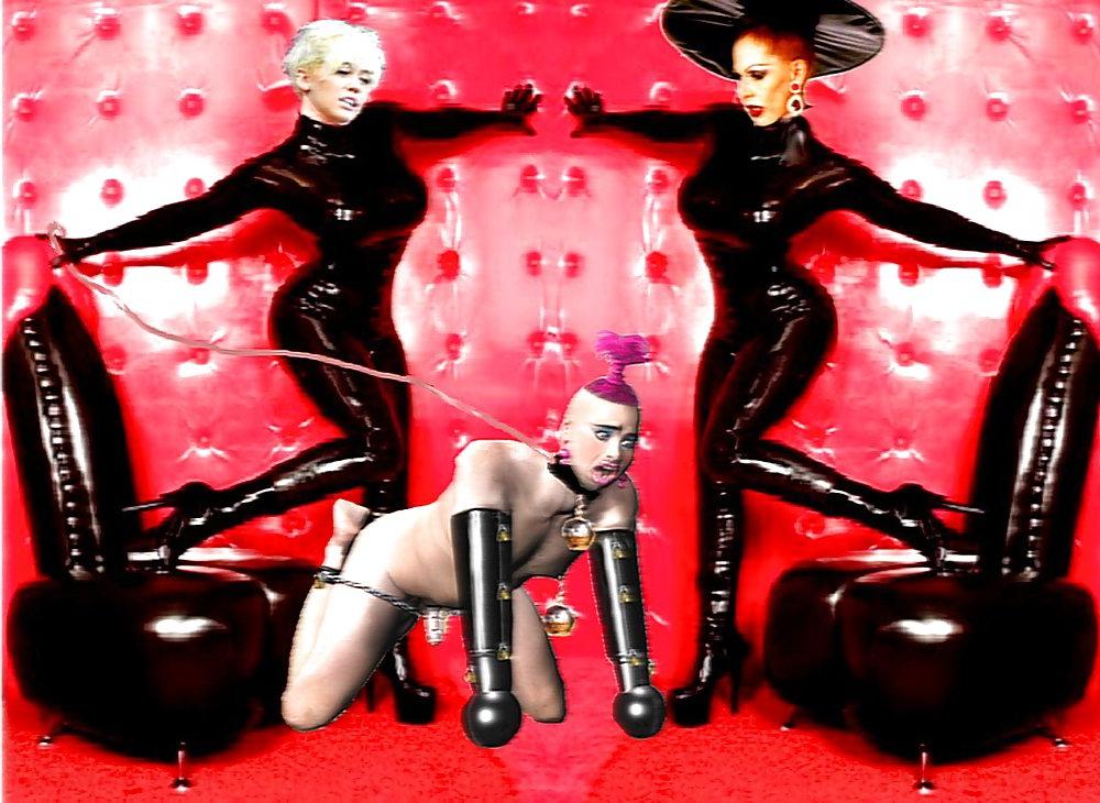 25P Miley and Antoniette Femdoms with Slaves 