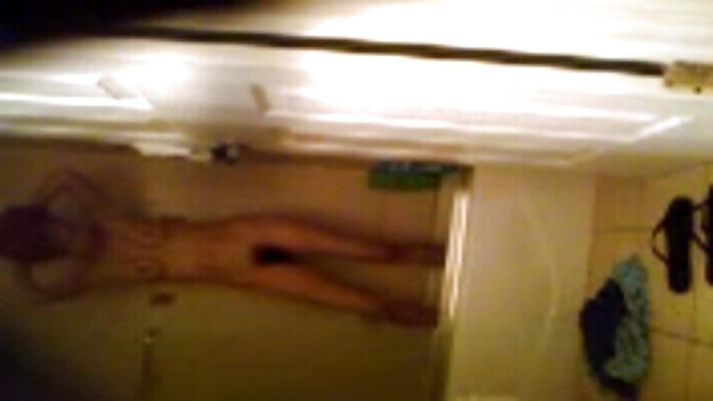 13P Melina taking a shower hidden cam