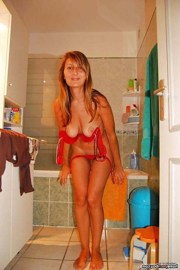 25P Home alone blonde babe