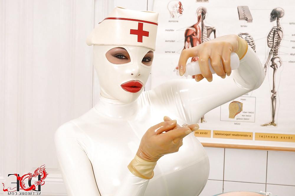 25P Sexy latex nurses  