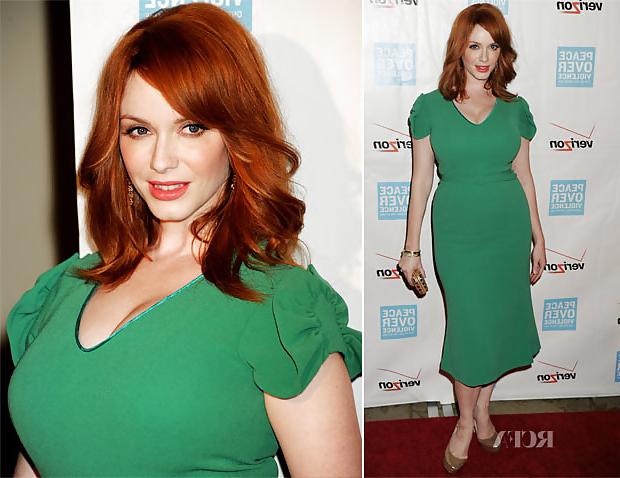 25P Christina Hendricks - bombshell redhead