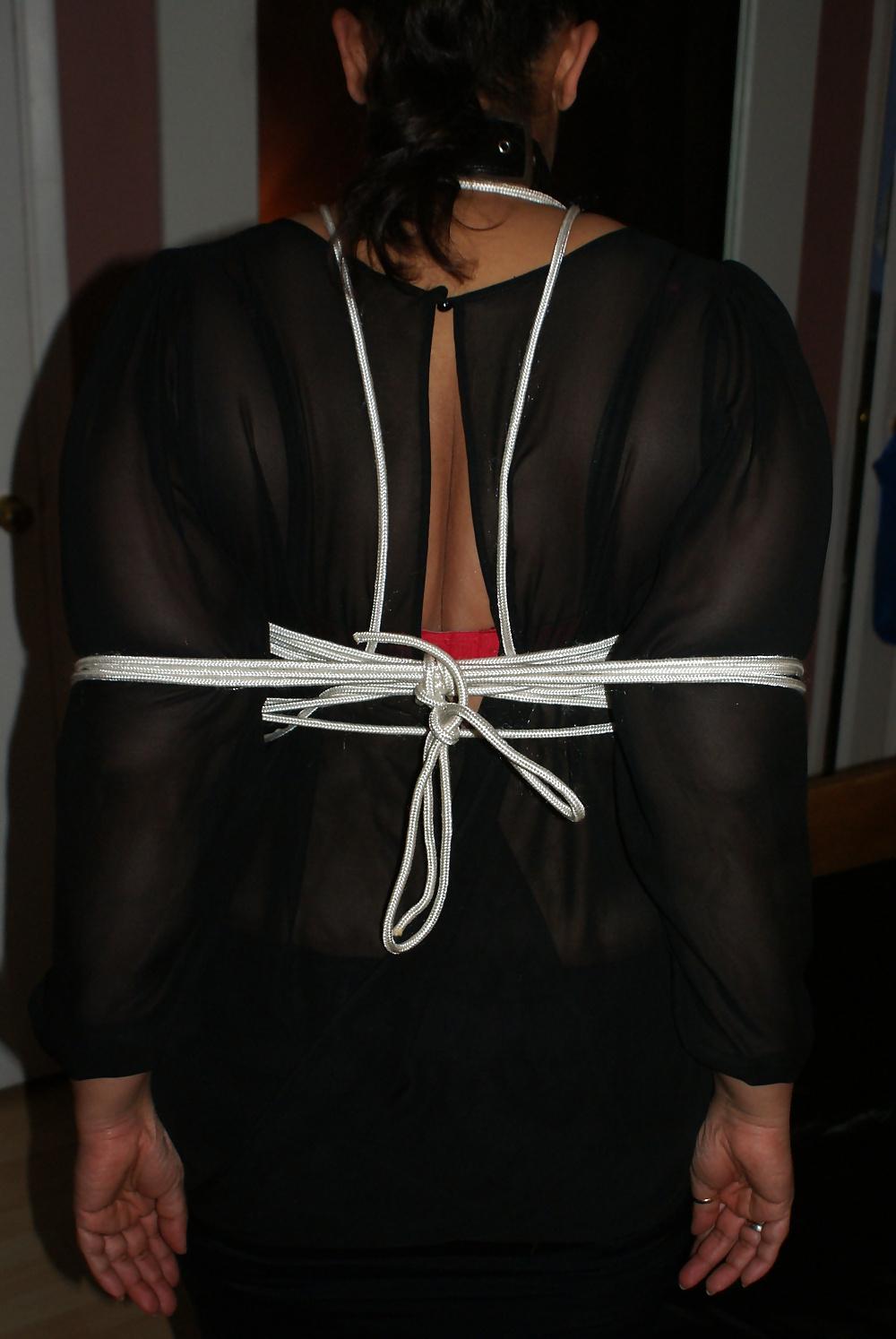 12P Sub Ms B hogtied and orally fucked