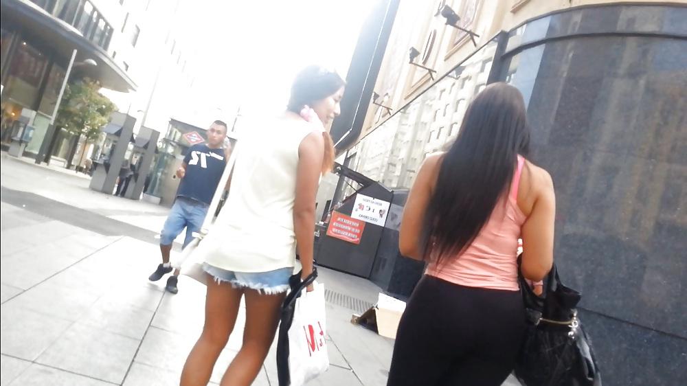 15P Sexy PAWG in tight black spandex trousers