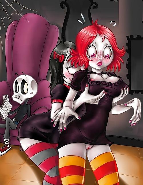 25P Cartoons: The girls stand out of control. 2