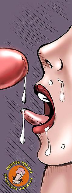 18P Hand drawn rough sex has him using her cunt and asshole..