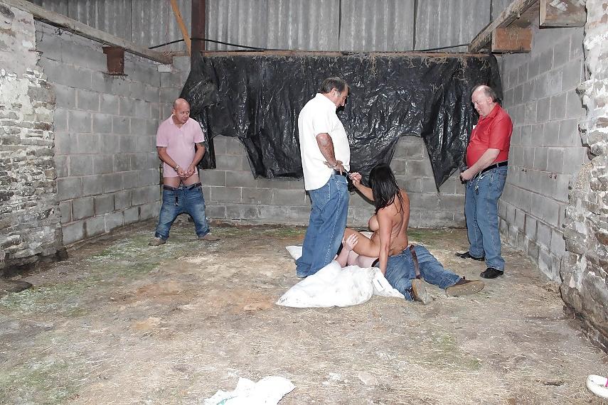 25P Gang bang in the barn