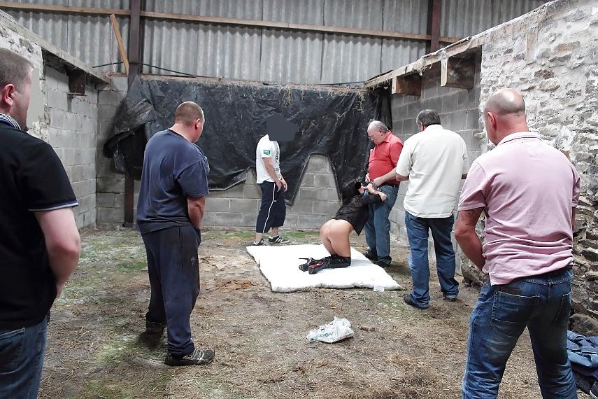 25P Gang bang in the barn