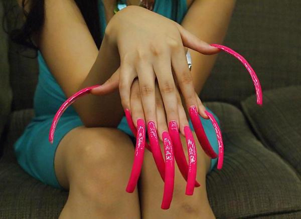 6P Long pink nails part 2