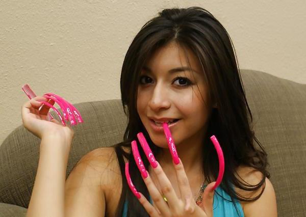 6P Long pink nails part 2