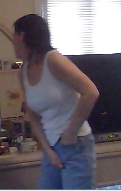12P My wife stuffing her pink panty ass into a pair of jeans