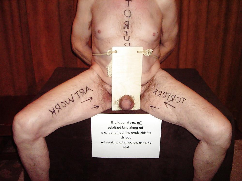 25P Naked male slave for rent. 