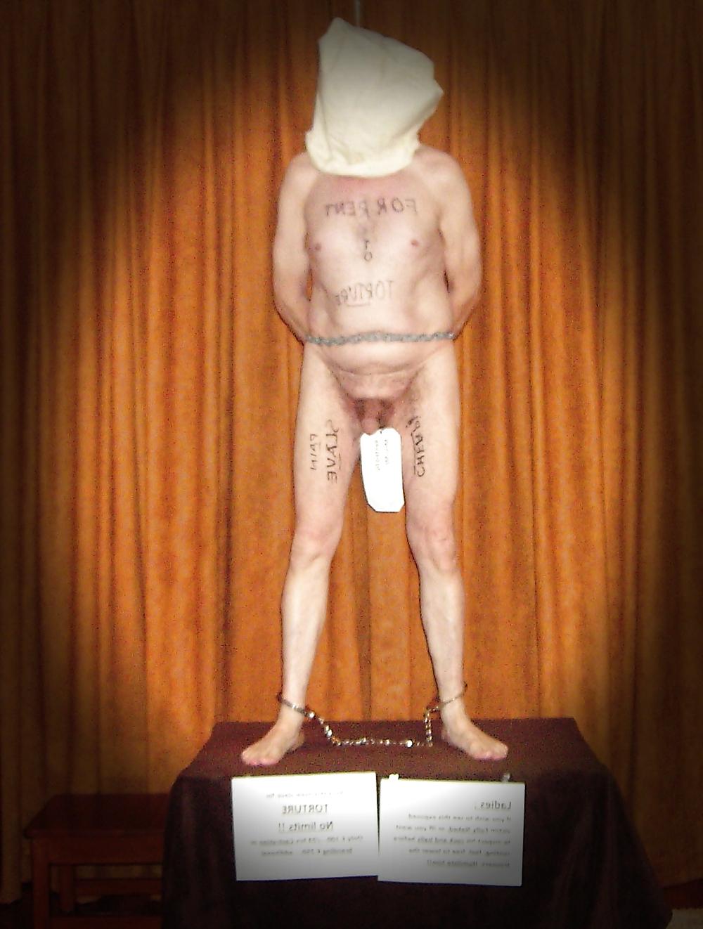 25P Naked male slave for rent. 