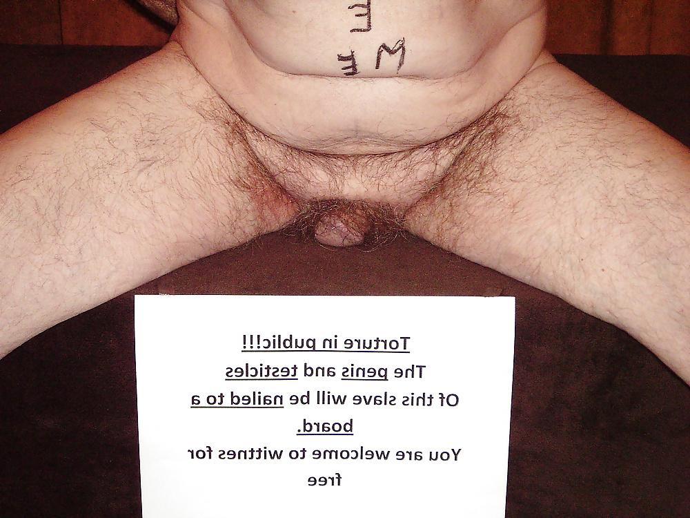 25P Naked male slave for rent. 
