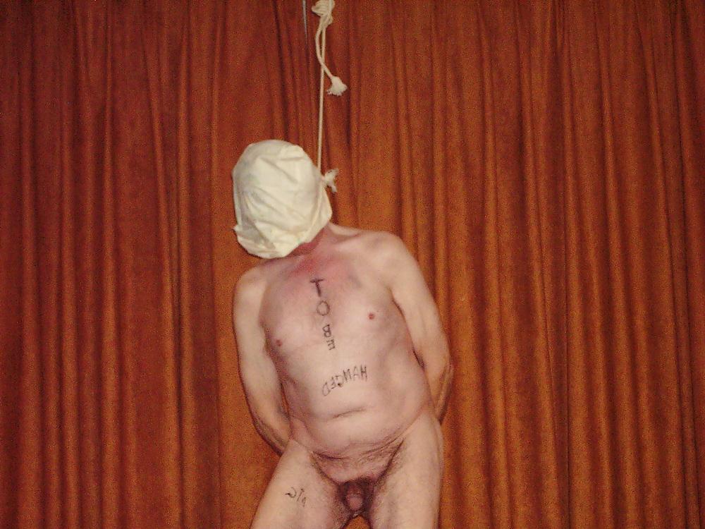 25P Naked male slave for rent. 