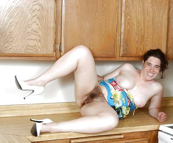 11P Hairy mature in the kitchen