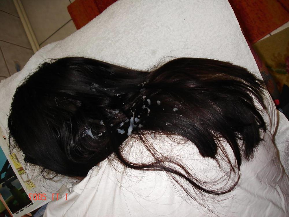 14P Cummed hair