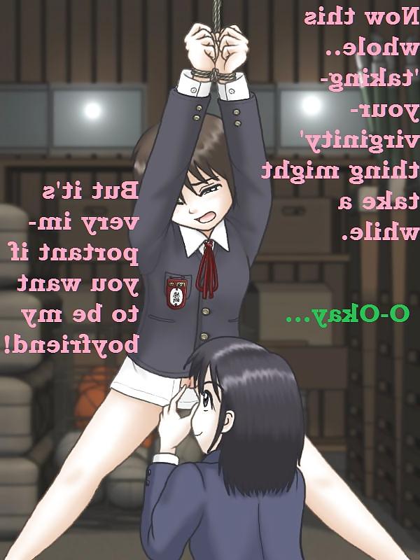 11P Hentai Captions: Taking virginity
