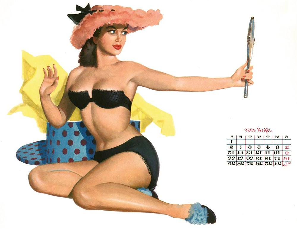 25P Erotic Calendar 16 - Al Moore Pin-ups 1950