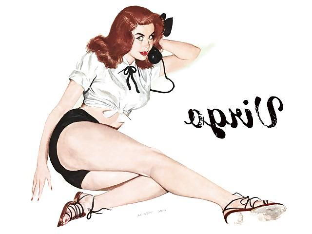 25P Erotic Calendar 16 - Al Moore Pin-ups 1950