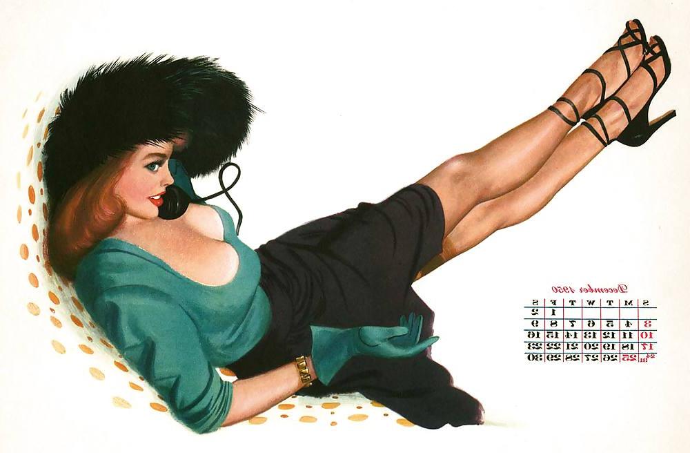25P Erotic Calendar 16 - Al Moore Pin-ups 1950
