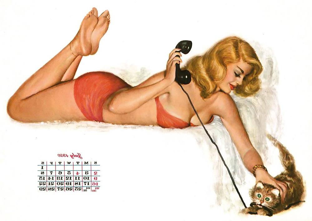 25P Erotic Calendar 16 - Al Moore Pin-ups 1950
