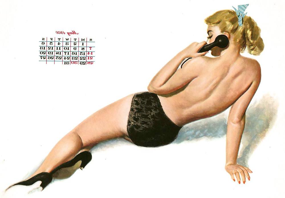 25P Erotic Calendar 16 - Al Moore Pin-ups 1950