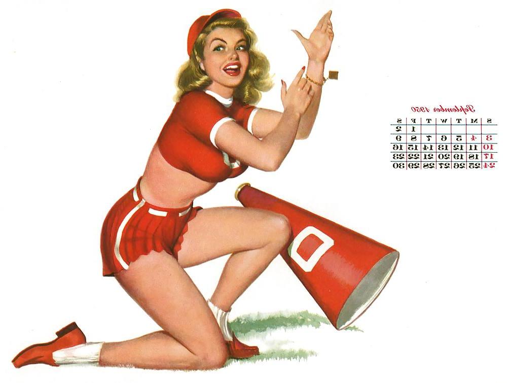 25P Erotic Calendar 16 - Al Moore Pin-ups 1950