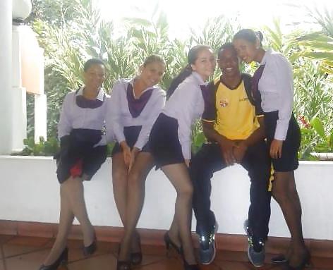 25P Pantyhose en la escuela latinas