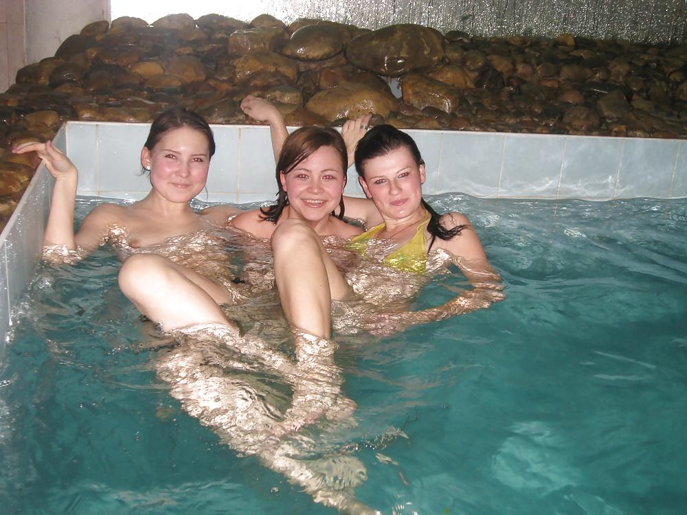 25P Naked russian girlfriends of the bride in the sauna