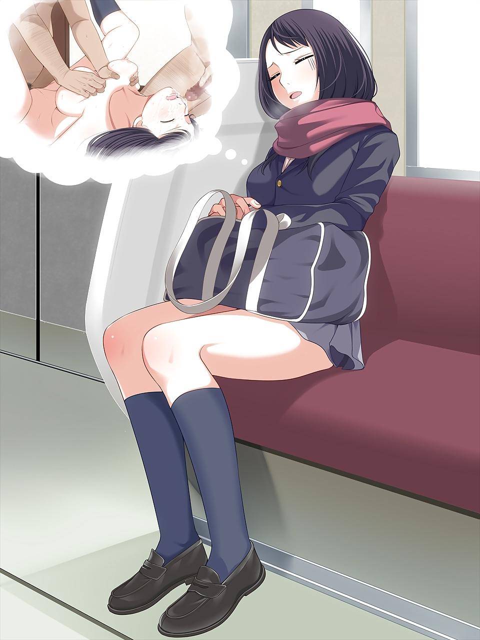 25P Hentai - Ride the nasty chikan train