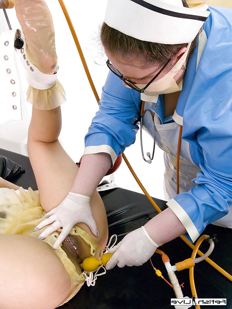 25P Latex nurse latex enema