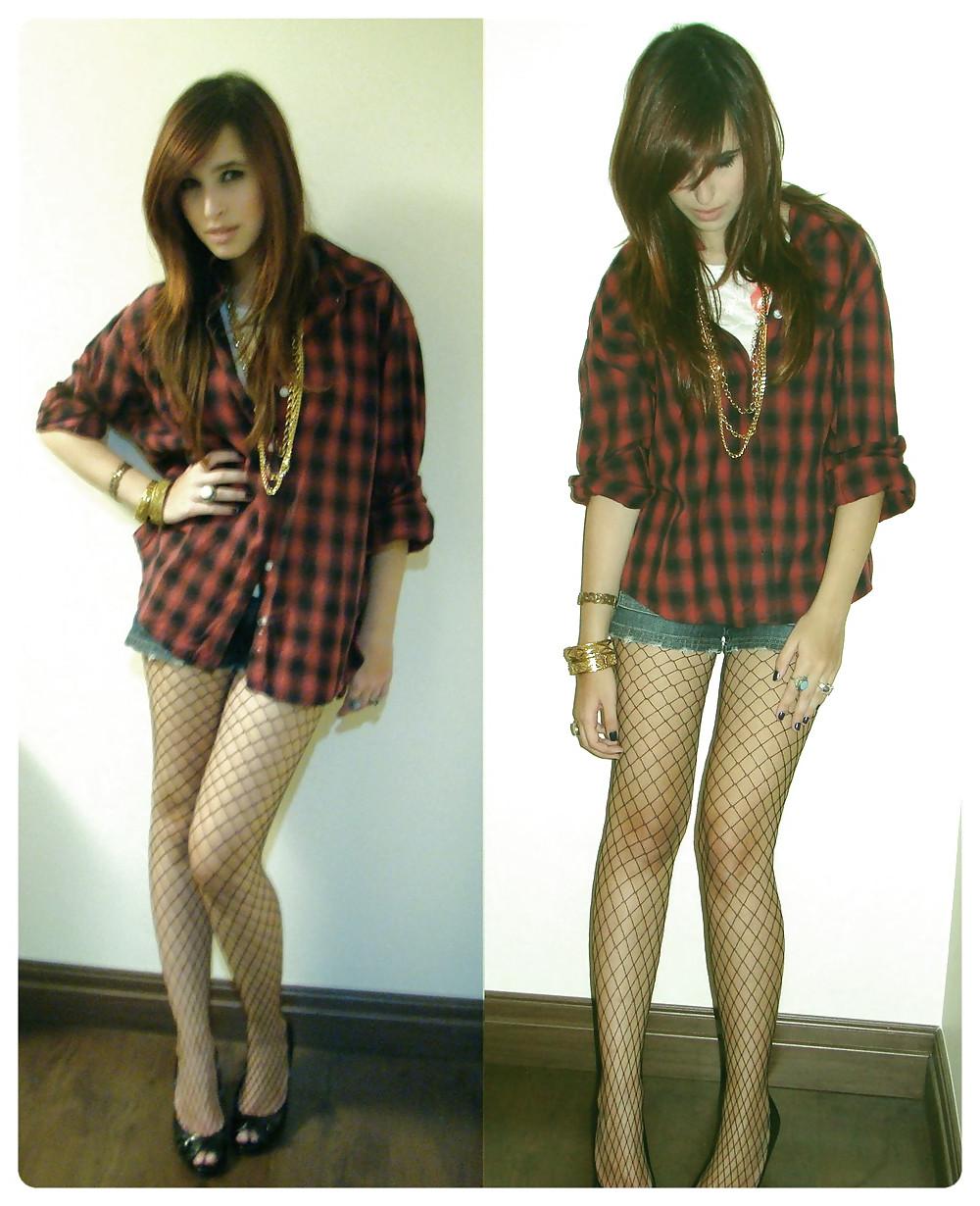 17P Hot teen redhead hipster in tights pantyhose