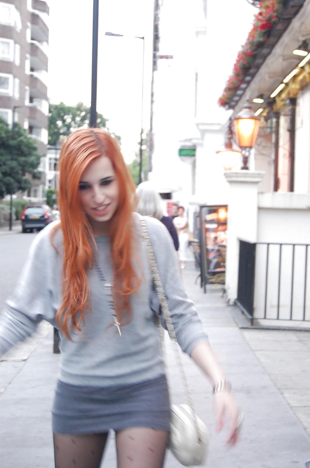 17P Hot teen redhead hipster in tights pantyhose
